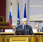 Розмова про покращення європейської та євроатлантичної систем безпеки має бути спрямована на удосконалення і доповнення існуючого інструментарію в цій сфері, і Україна готова сказати своє слово у цьому конструктивному діалозі - В.Литвин